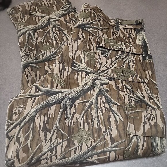 Vintage NRA Camo XL- 42 X 32  Pants Made In USA Mossy Oak W Tag - Picture 1 of 11